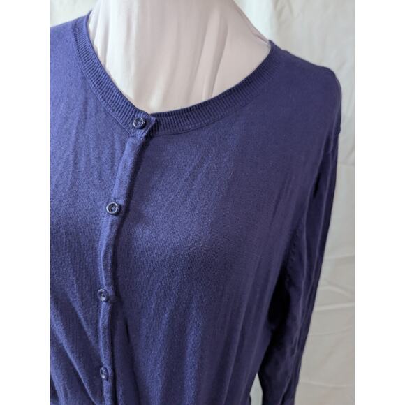 CAbi Purple Button Down Classic Lightweight Cardigan Sweater Women's Size XL EUC - Picture 2 of 13